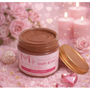 Masque d'argile à la rose 100g