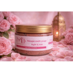 Masque d'argile à la rose 100g